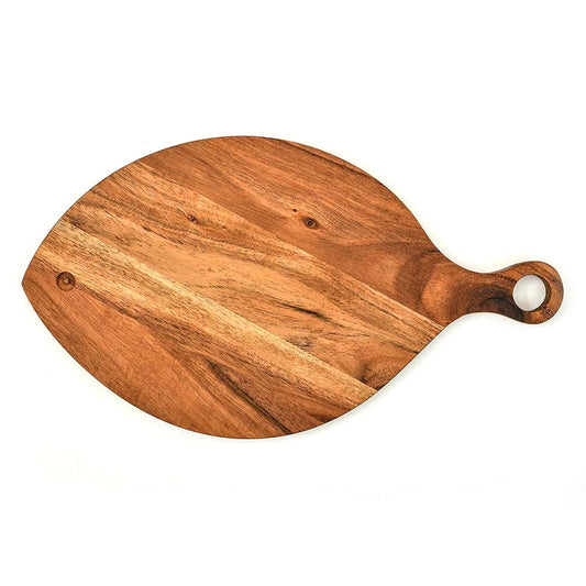 Affinity Decor Organic Acacia kitchen Cutting Chopping Board Platter Wine Holder with Handles for Butcher Block Cheese and Vegetables Fruit & Salad (Fish Board 13"L x 8"W)