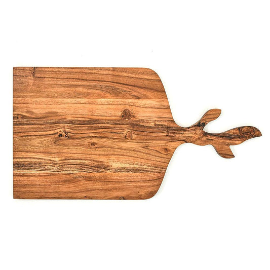 Affinity Decor Organic Acacia kitchen Cutting Chopping Board Platter Wine Holder with Handles for Butcher Block Cheese and Vegetables Fruit & Salad (Horn Board 16"L x 9"W)