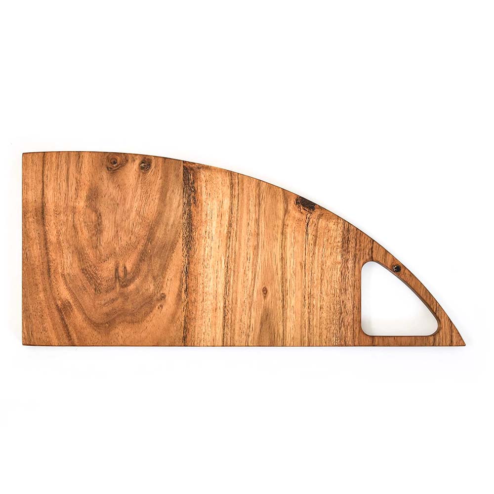 Affinity Decor Organic Acacia kitchen Cutting Chopping Board Platter Wine Holder with Handles for Butcher Block Cheese and Vegetables Fruit & Salad (Yatch Board 13"L x 6"W)