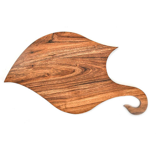 Affinity Decor Organic Acacia kitchen Cutting Chopping Board Platter Wine Holder with Handles for Butcher Block Cheese and Vegetables Fruit & Salad (Swan Board 14"L x 8"W)