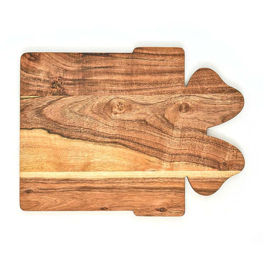 Organic Acacia kitchen Cutting Chopping Board Platter with Handle Butcher Block for Cheese and Vegetables Fruit & Salad (Gift Board 14"L x 10"W)