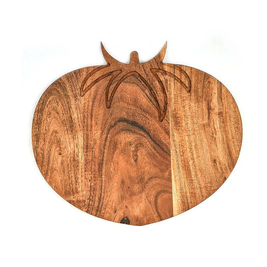 Affinity Decor Organic Acacia kitchen Cutting Chopping Board Platter Wine Holder with Handles for Butcher Block Cheese and Vegetables Fruit & Salad (Tomato Board 11"L x 10"W)