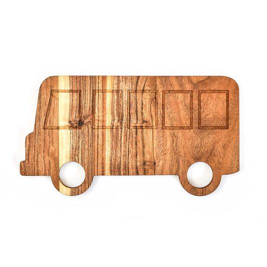 Affinity Decor Organic Acacia Kitchen Cutting Chopping Board for Butcher Block Cheese and Vegetables Fruit Salad Halloween Christmas Gift (Bus Board 12"L x 7"W)