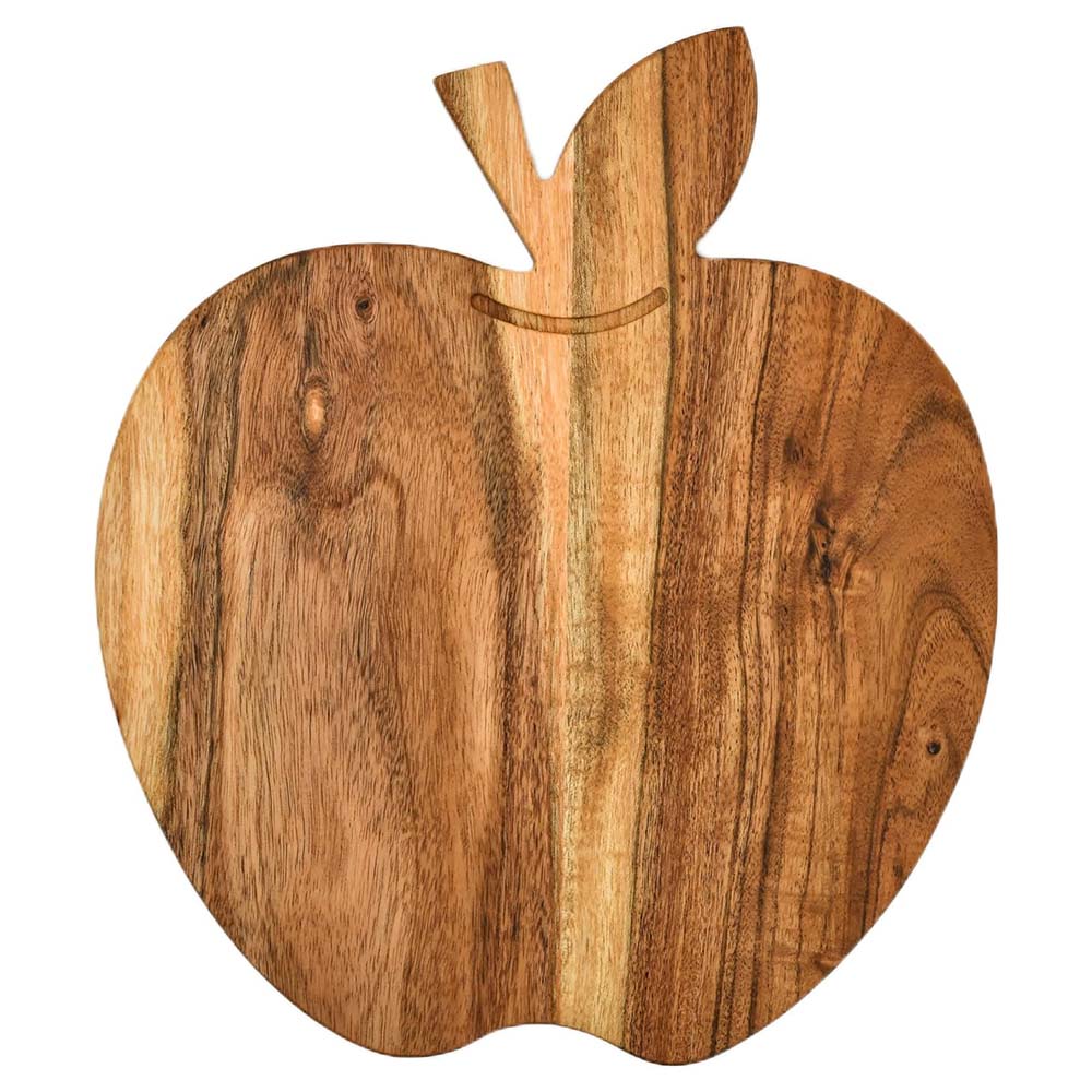 Affinity Decor Organic Acacia Kitchen Cutting Chopping Board for Butcher Block Cheese and Vegetables Fruit Salad Halloween Christmas Gift (Apple board 11"L x 9"W)