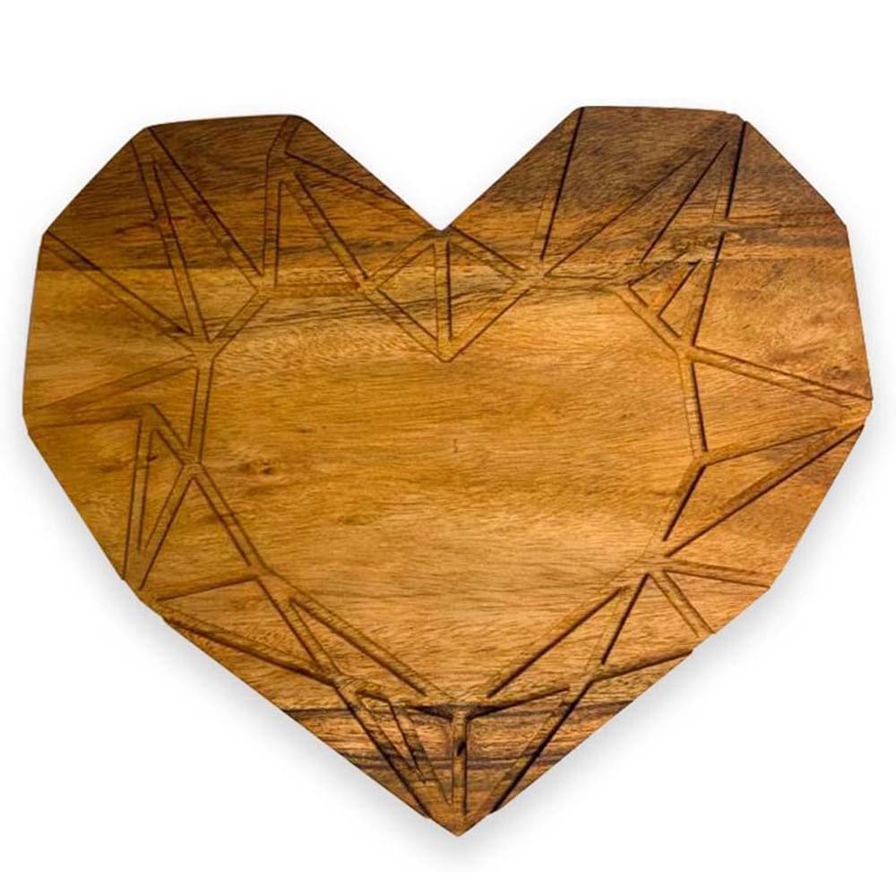 Valentine's Day Gifts Organic Acacia kitchen Cutting Chopping Charcuterie Board Platter Butcher Block for Cheese and Vegetables Meat (Groove Heart Board 8.7"L x 10.1"W)