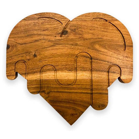 Valentine's Day Gifts Organic Acacia kitchen Cutting Chopping Charcuterie Board Platter Butcher Block for Cheese and Vegetables Meat (Melting Heart Board 9.2"L x 10.1"W)