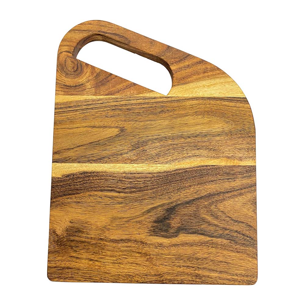 Affinity Decor Wood Cutting Board for Kitchen, 12.75"L x 10"W Shaped Wooden Cutting Boards with Handle, Charcuterie Boards, Serving Platter for Cheese & Kitchen Decoration