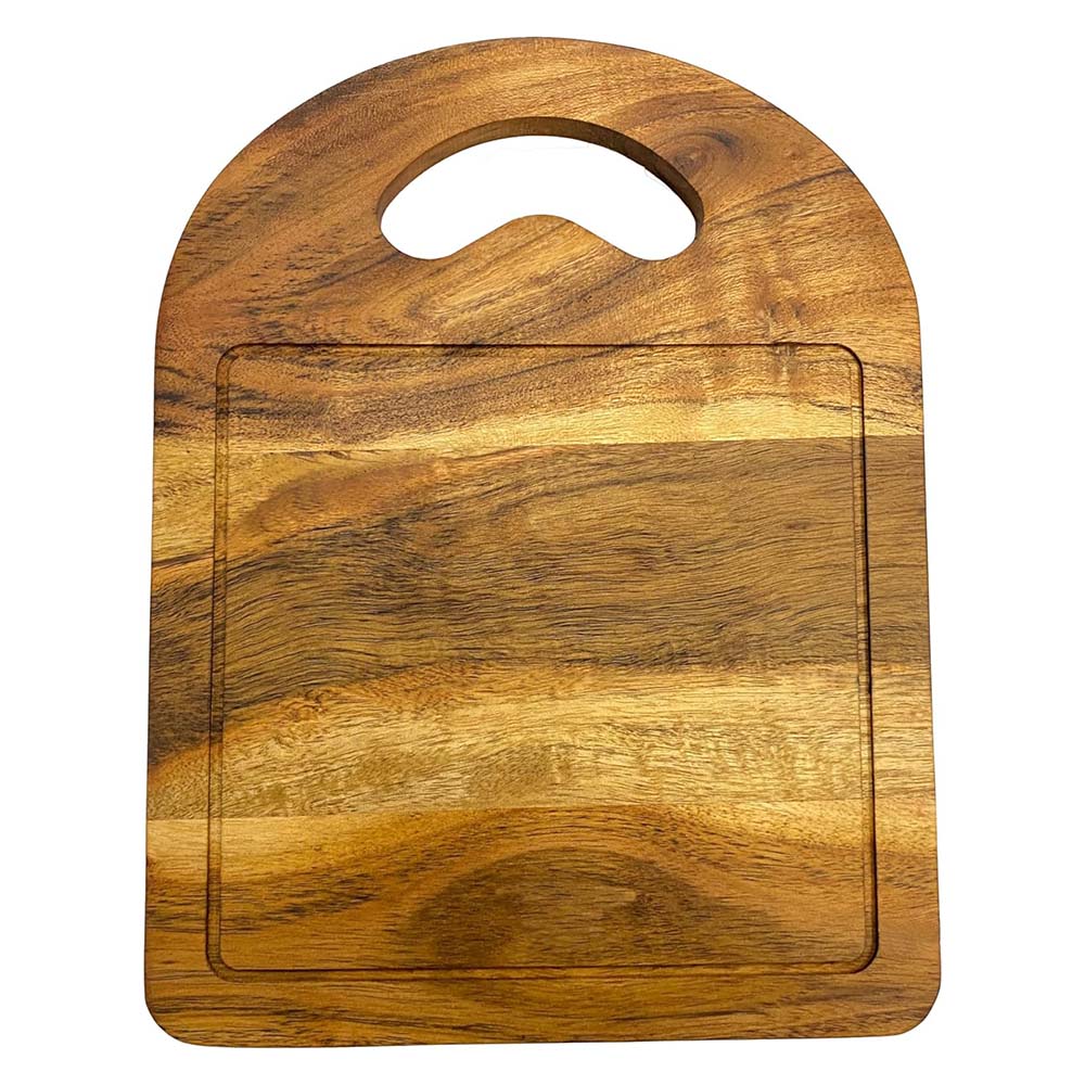 Affinity Decor Wood Cutting Board for Kitchen, 12.75"L x 10"W Shaped Wooden Cutting Boards with Hanging Hole & Groove, Charcuterie Boards, Serving Platter for Cheese & Kitchen Decoration