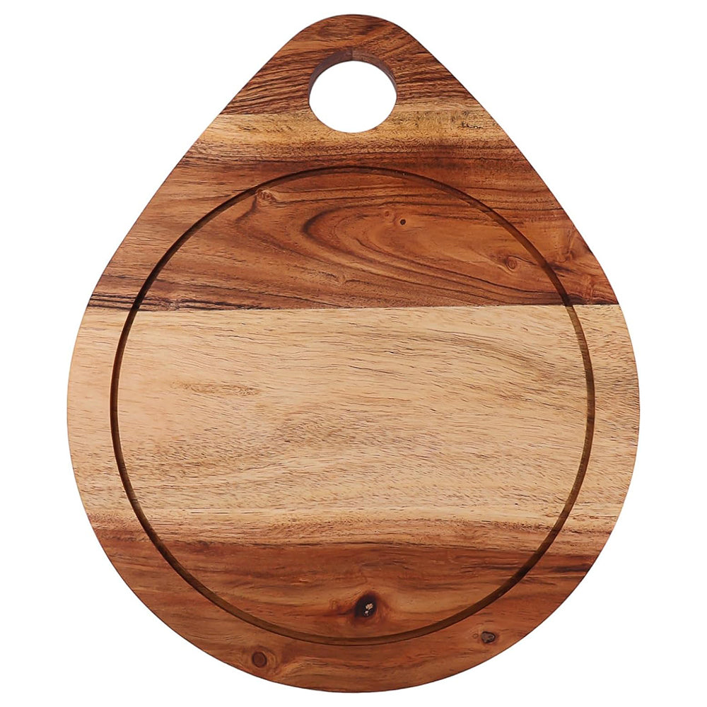 Wooden Cutting Boards Series, Acacia Wood Cutting Boards for Kitchen, Wooden Serving Platter, Charcuterie Board, Organic Wood Board for Chopping Meat, Fruits, Cheese 14.57"x12"