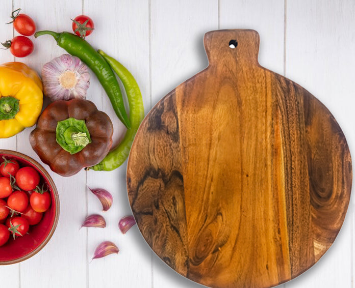 Affinity Décor Resin Print Wooden Cutting Boards for Kitchen Deco with Grooves Festive Décor Epoxy Wood Cutting Board Handmade Large Charcuterie Board Handcrafted Acacia Wood Cutting Board (WL-CB-343)