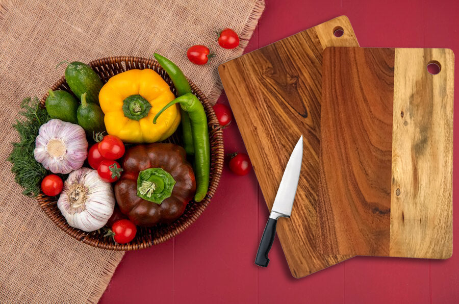 Wood Set Of 2 Cutting Boards Kitchen, Thick Chopping Board, Large Wooden Cutting Board with Deep Juice Groove and Handles, Wooden trays for meat, fruit and cheese (16 X 10 X 0.63 Inch)